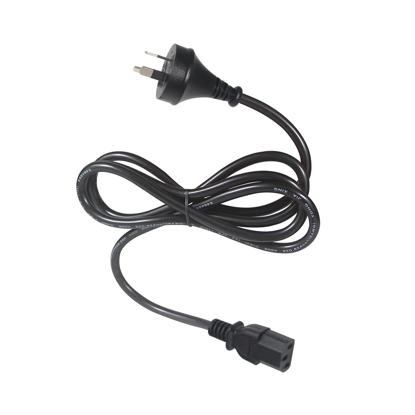 Australian 3 Pin Plug Socket Connector Power Cord Cable 14Awg C13 Plug Cord for Computer
