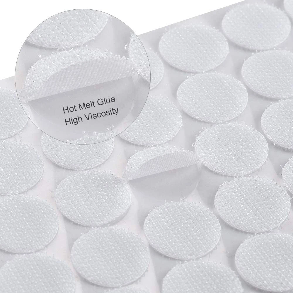 Round Dot Velcroes Customized Nylon Self- Adhesive Hook And Loop Dots 