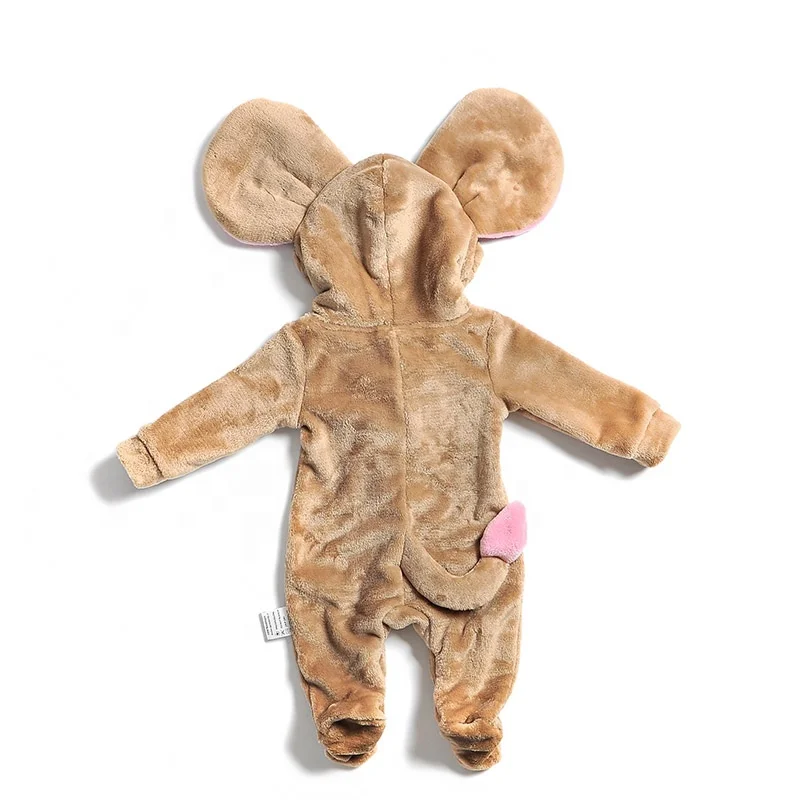 New Born Baby Clothes Winter Romper For Baby Animal Fleece Soft Baby Girl Fleece Romper Hooded