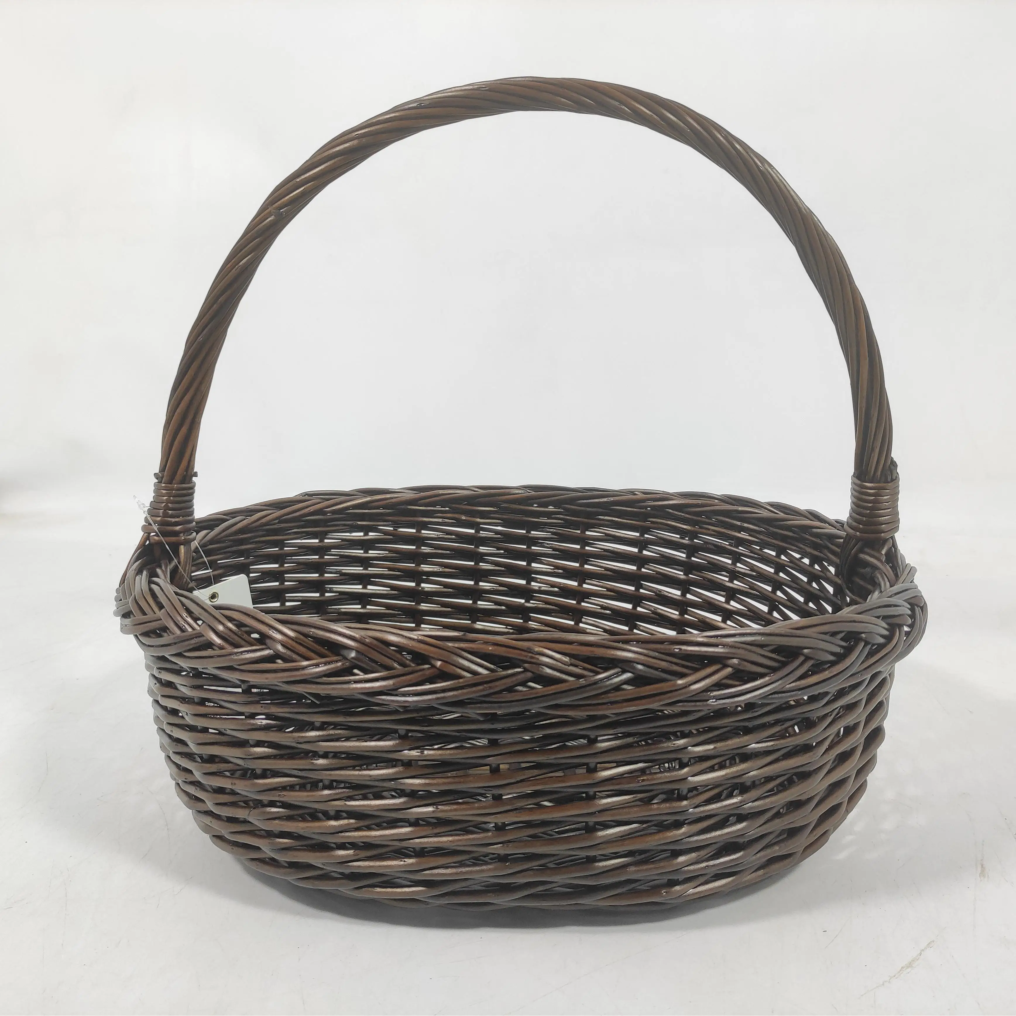 Large Wicker Fruit Baskets with Strong Integral Handles
