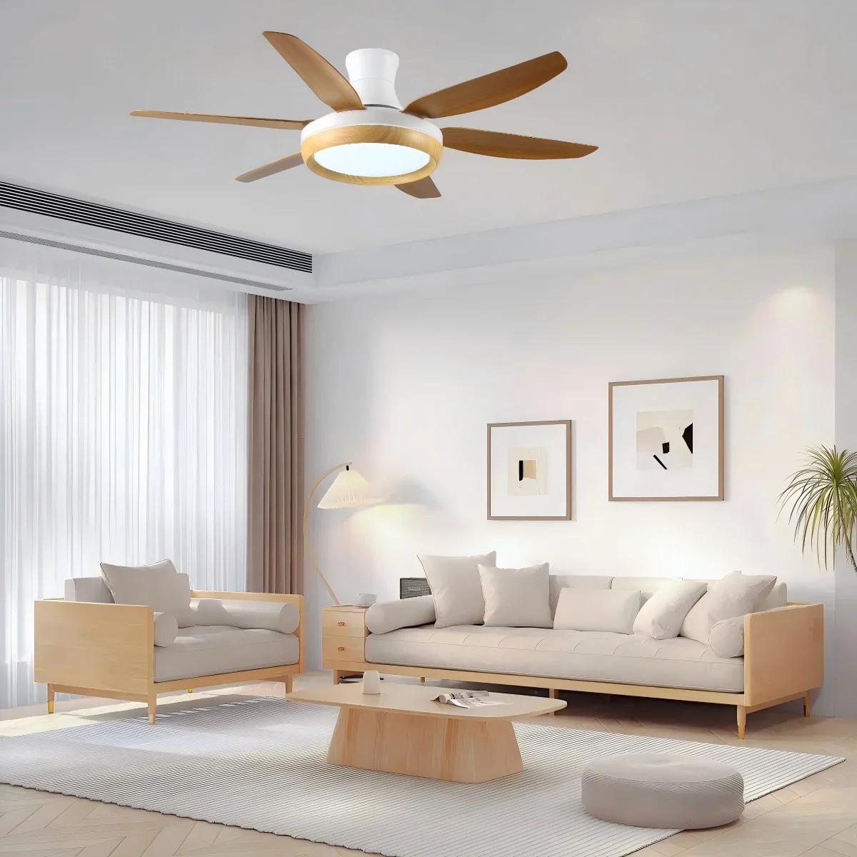product factory direct ceiling fans with lights and remote modern ceiling fan for bedroom living room 6 speeds reversible quiet dc motor-4