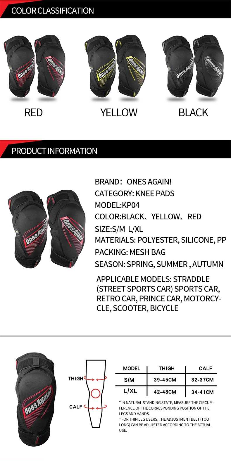 Once Again!motorcycle Knee Pad Twopiece Suit Shock Absorption Anti