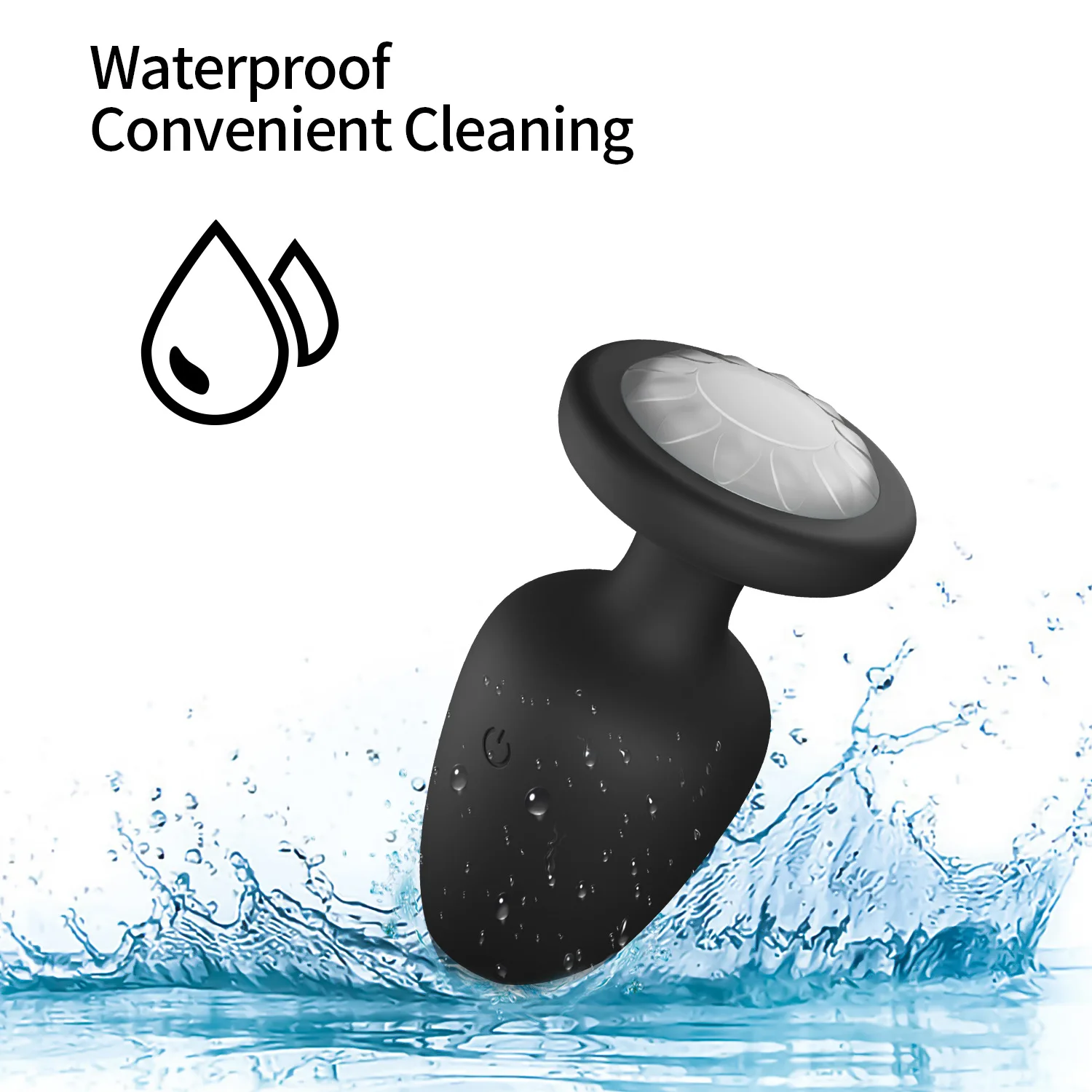 Silicone Wireless Remote Control Vibrating Butt Plug Flashing Light Sex Anal Vibrator for Women