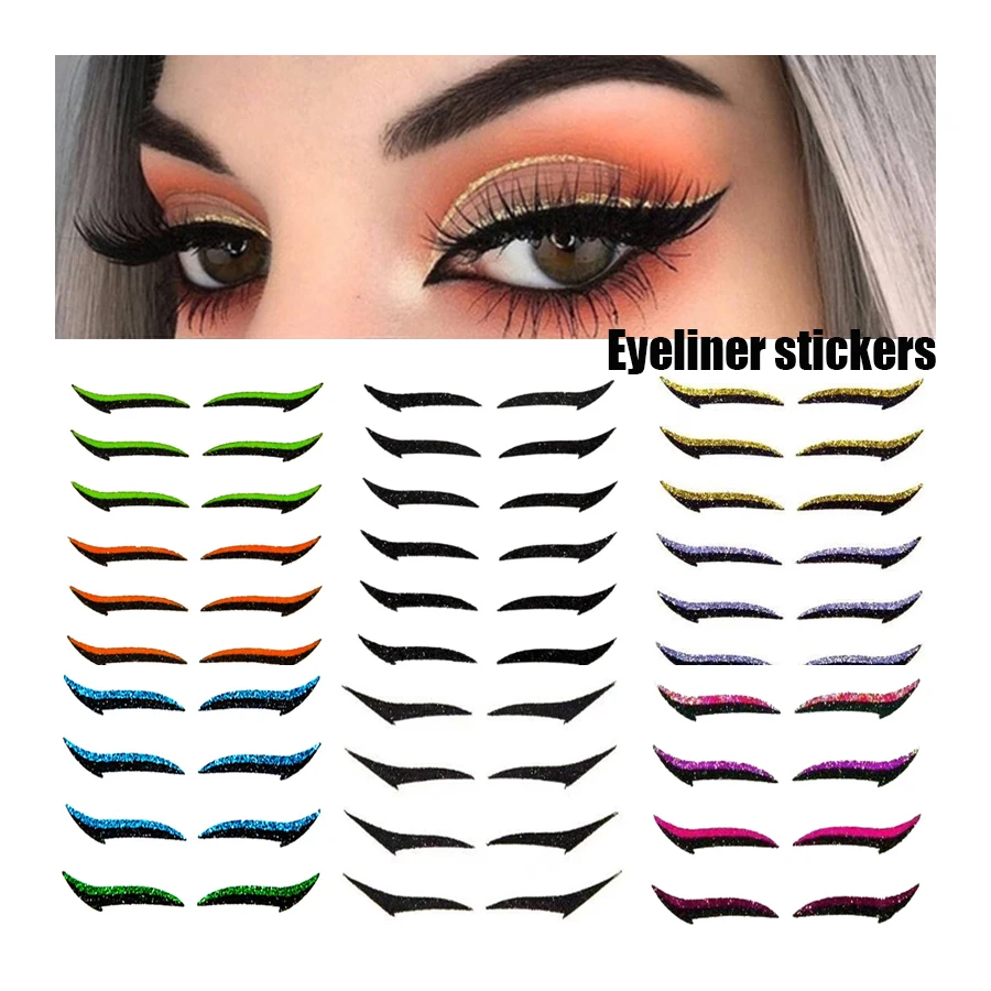 Waterproof Eyelid Line Stick Reusable Glitter Eyeliner Sticker Tattoo