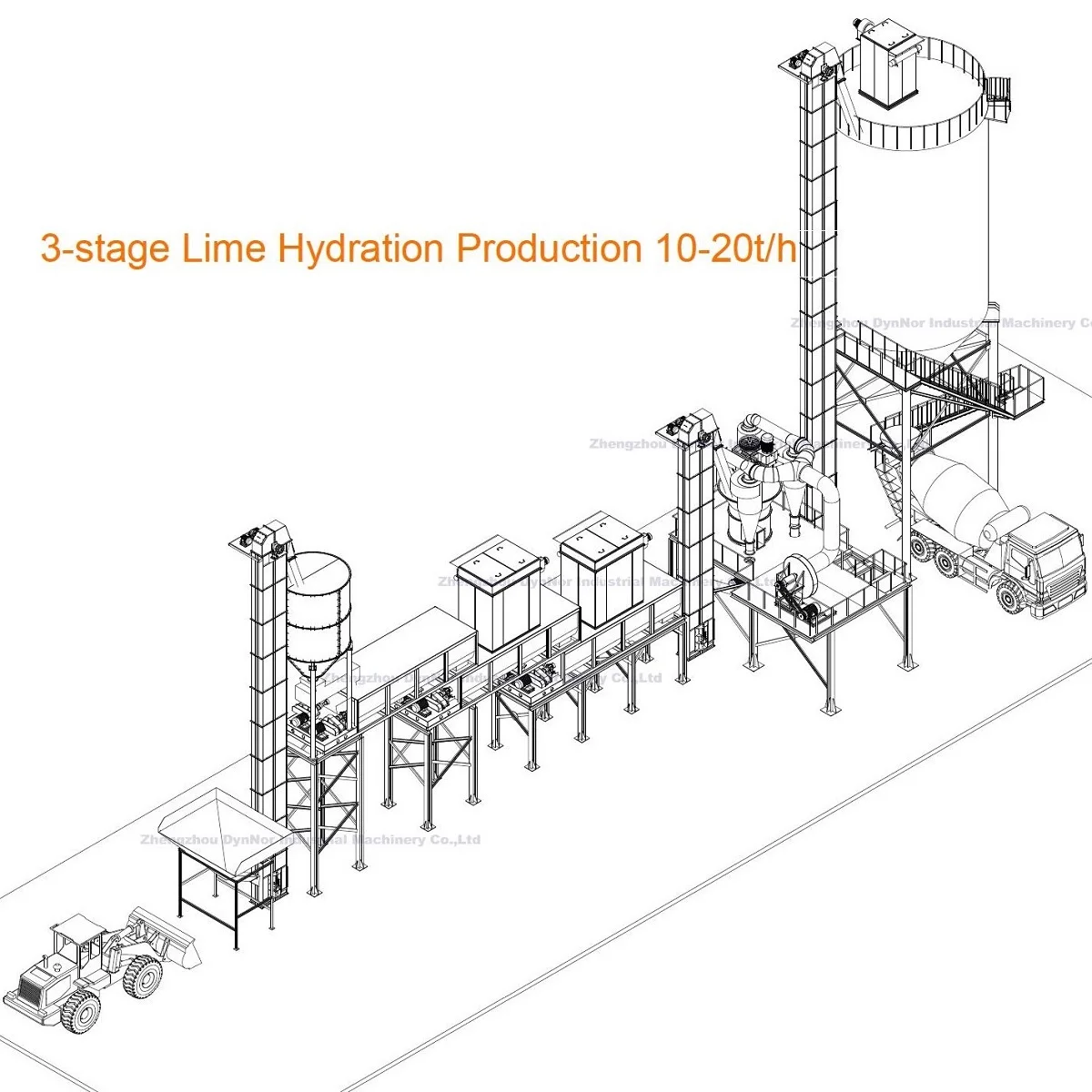 Three Stages Hydrated Lime Plant Making Machine Lime Hydrator