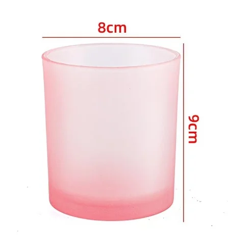Colored Retro Frosted Candle Cup Aromatherapy Candle Glass Empty Bottle Candle Glass Cup Creative Home DIY Gift Cup