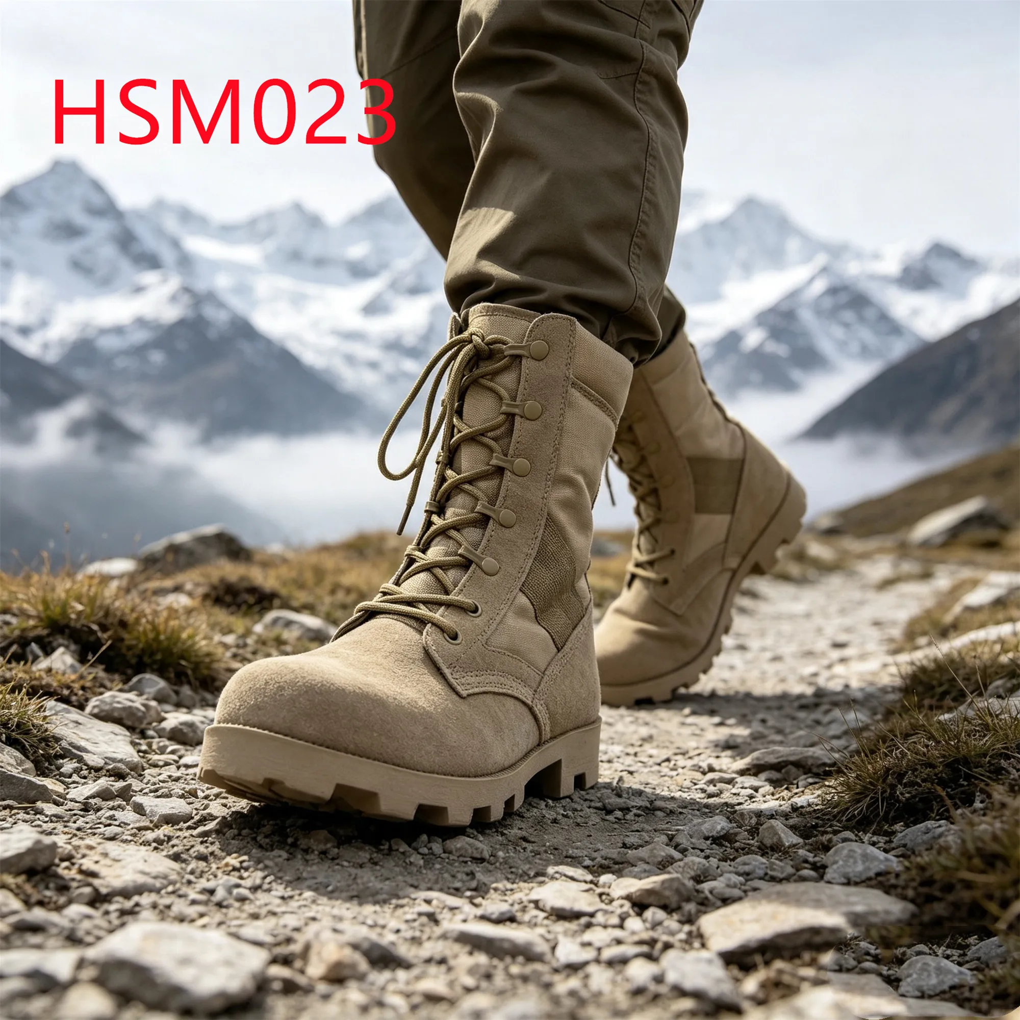 HY,Uneven Ground ultra Hard Vulcanized Rubber Sole Hua Singh Combat Boots Nigerian Government 180,000 Order Desert Boots HSM023