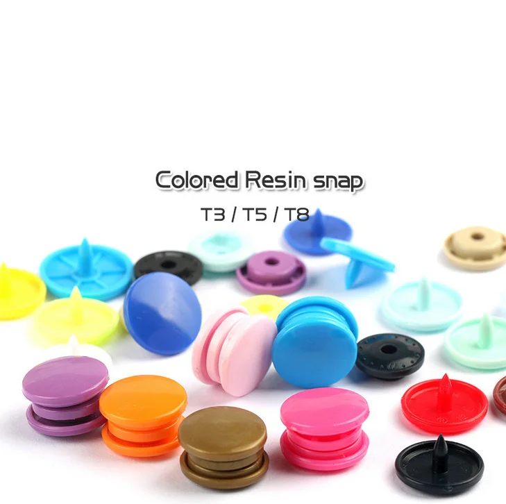 T3 T5 T8 12mm Plastic Resin Press Poppers Snap Button Fasteners For