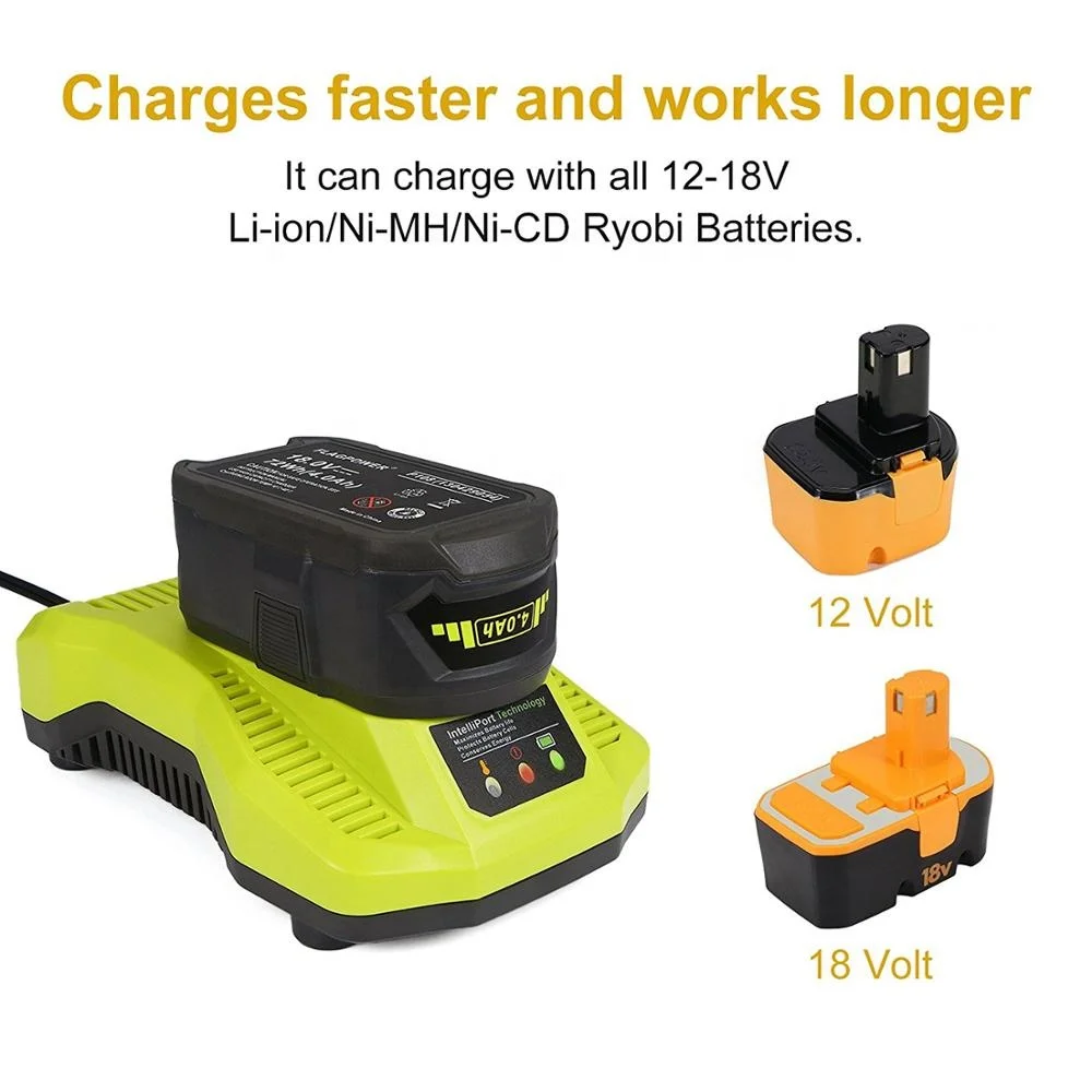 Сменное зарядное устройство P117 P118, совместимое с Ryobi 12 В 18 в One + Plus NiCd NiMh литиевая батарея P103 P105 P107 P108