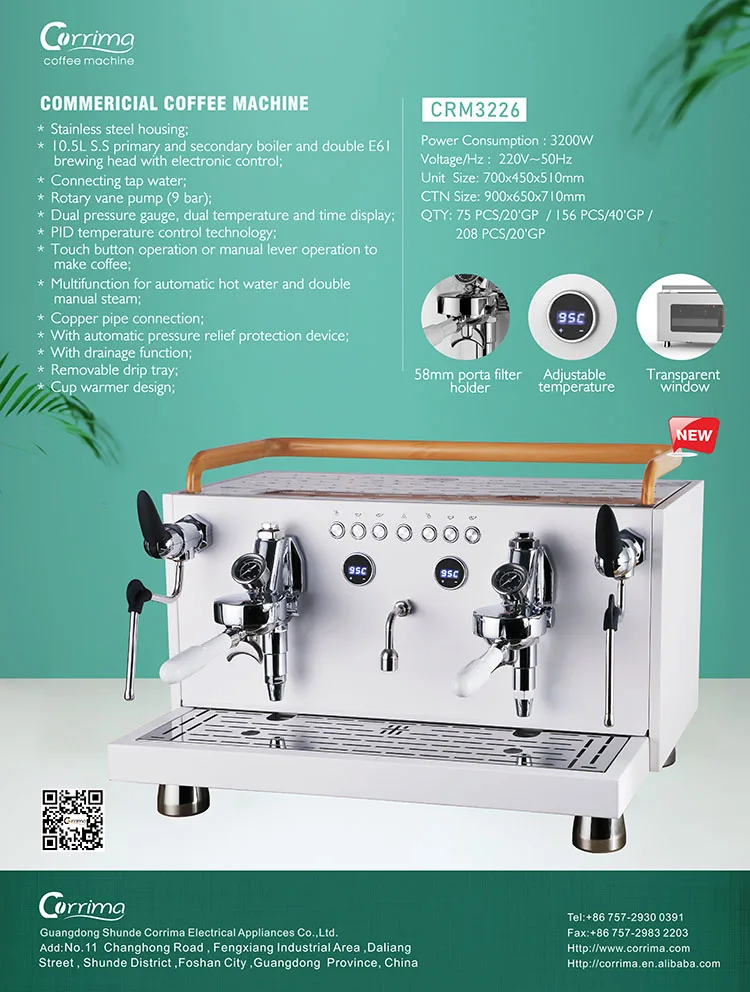 Newdouble Group Commercial Espresso Machine Crm3226 E61 Group Head