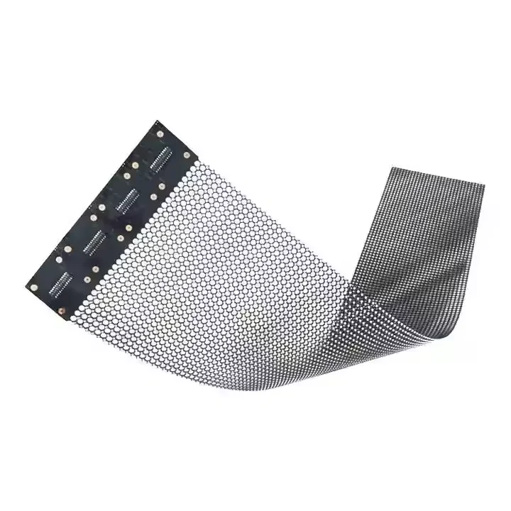 Led Holographic Invisible Transparent Screen Install on Glass Player 3d Video Led Film Screen Led Flexible Film Screen