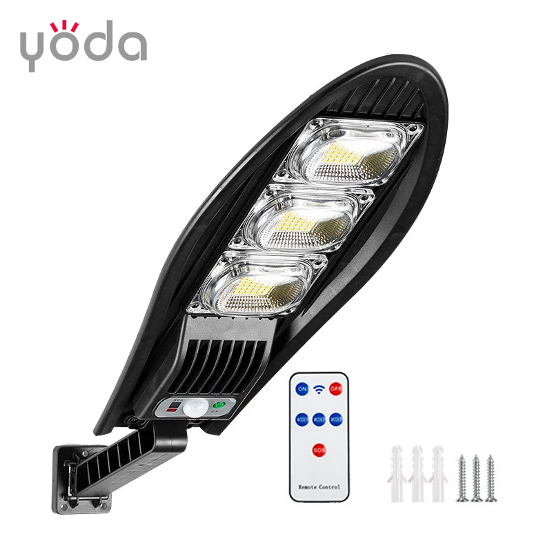 Wireless Remote Control IP65 Outdoor Sensor Garden 20w 40w 60w 80w Rechargeable  Cob Smd Solar Induction Street Light