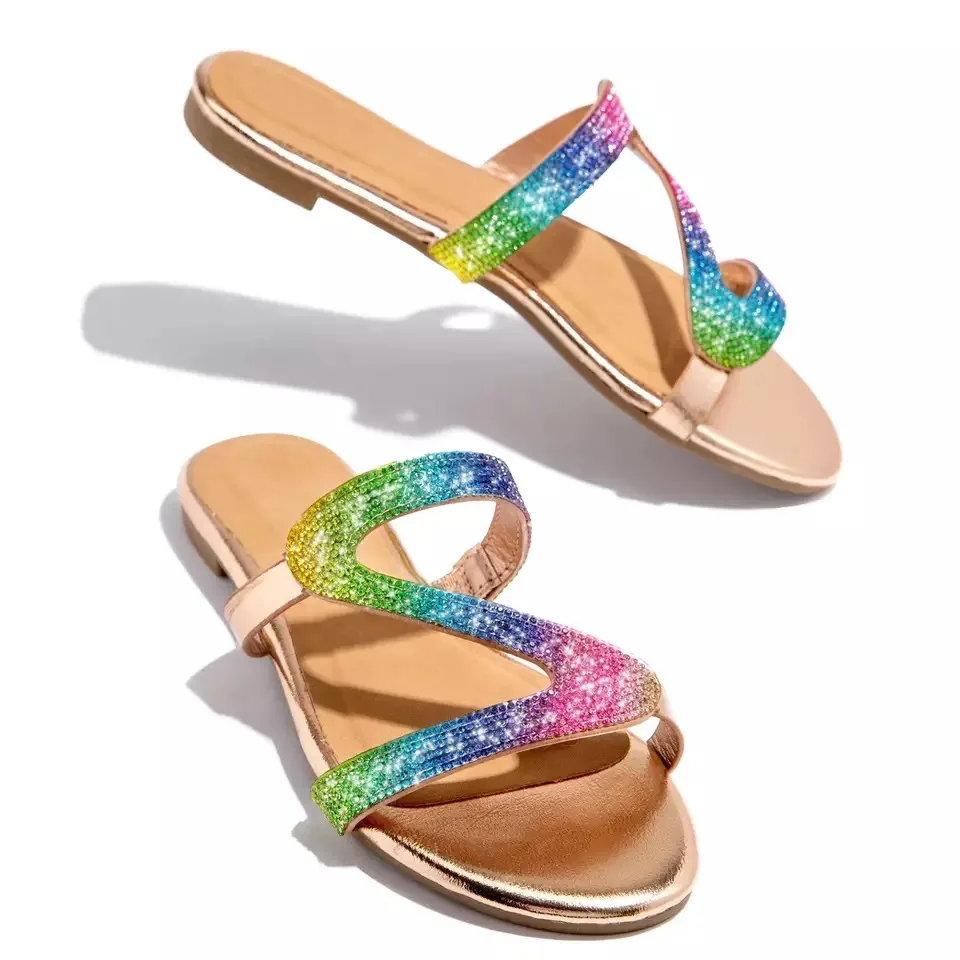 Sandalias De Diamante Para Mujer,Zapatillas De Goma A La Moda Para  Exteriores,Venta Al Por Mayor,2021 - Buy 2021 Venta Al Por Mayor De  Sandalias,Señora Zapatos Al Aire Libre,De Goma De Moda Taladro