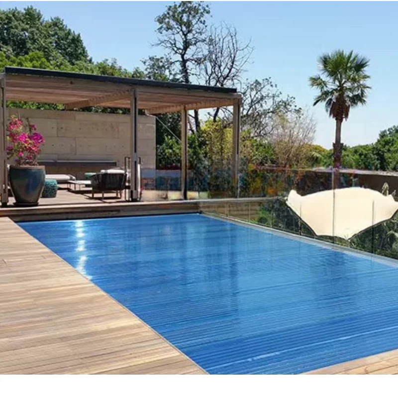 Chinese Factory Pool Inground Outdoor Swimming Pool Cover Retractable Swim Pool Cover Insulated Hard Automatic