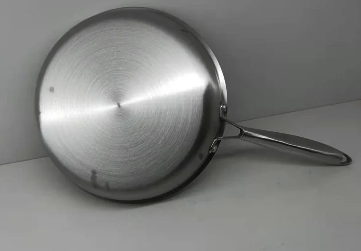 Wholesale Stainless Steel Frying Pan Stainless Steel Honeycomb Frying Pan  Non-stick Tri-ply Pan With SS Handle From m.