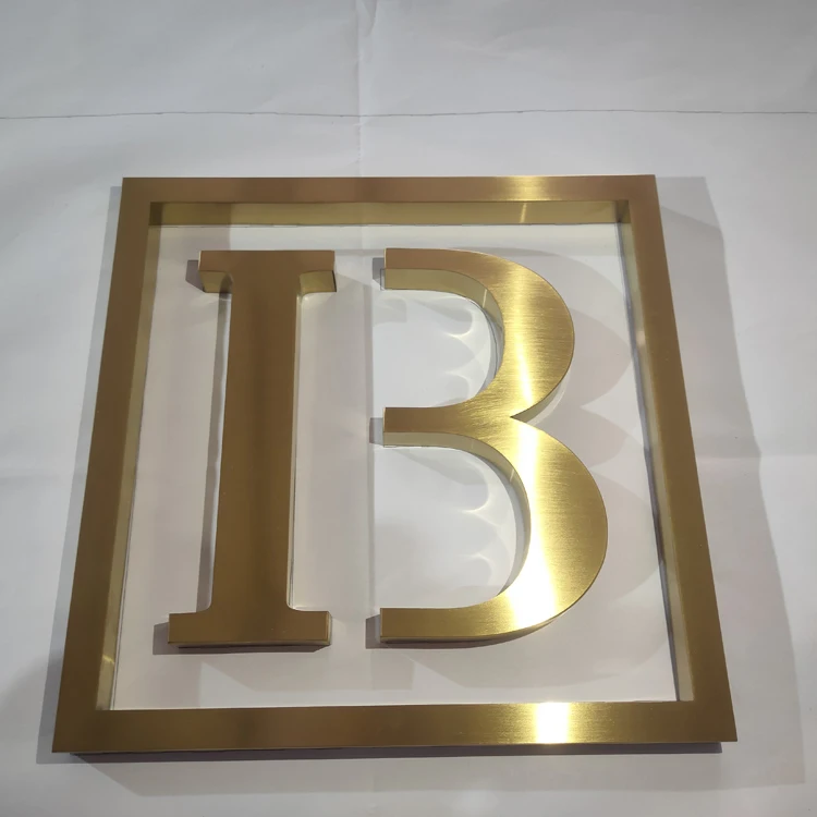 Metal Wall Letters Gold 3d Signs Small Metal Alphabet Letters Logo