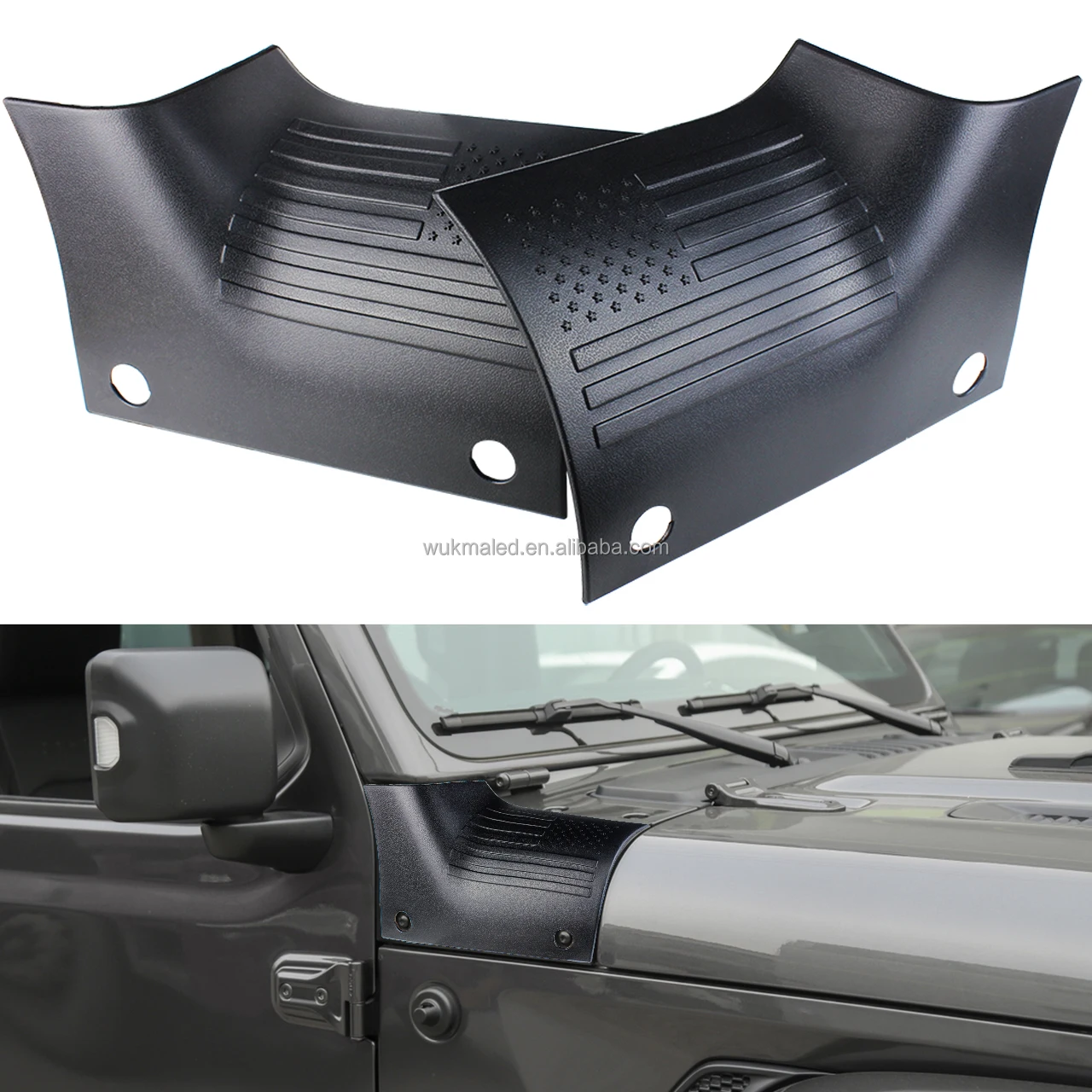 Cowl Body Armor Outer Cowling Cover Corner Guards Exterior Part for 2007-2018 For Jeep Wrangler Rubicon Sahara JL Unlimited