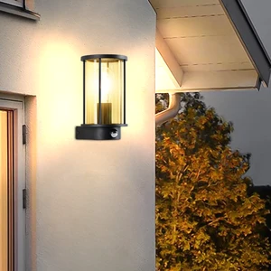 Vertak IP44 Outdoor Garden LED Pillar Light Waterproof Fence Post Lighting Sensor for Landscape Outdoor Wall Lamps