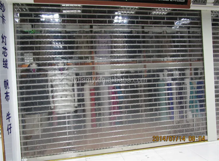 Bulletproof Polycarbonate Roller Shutter Door/transparent Security Rolling Shutter