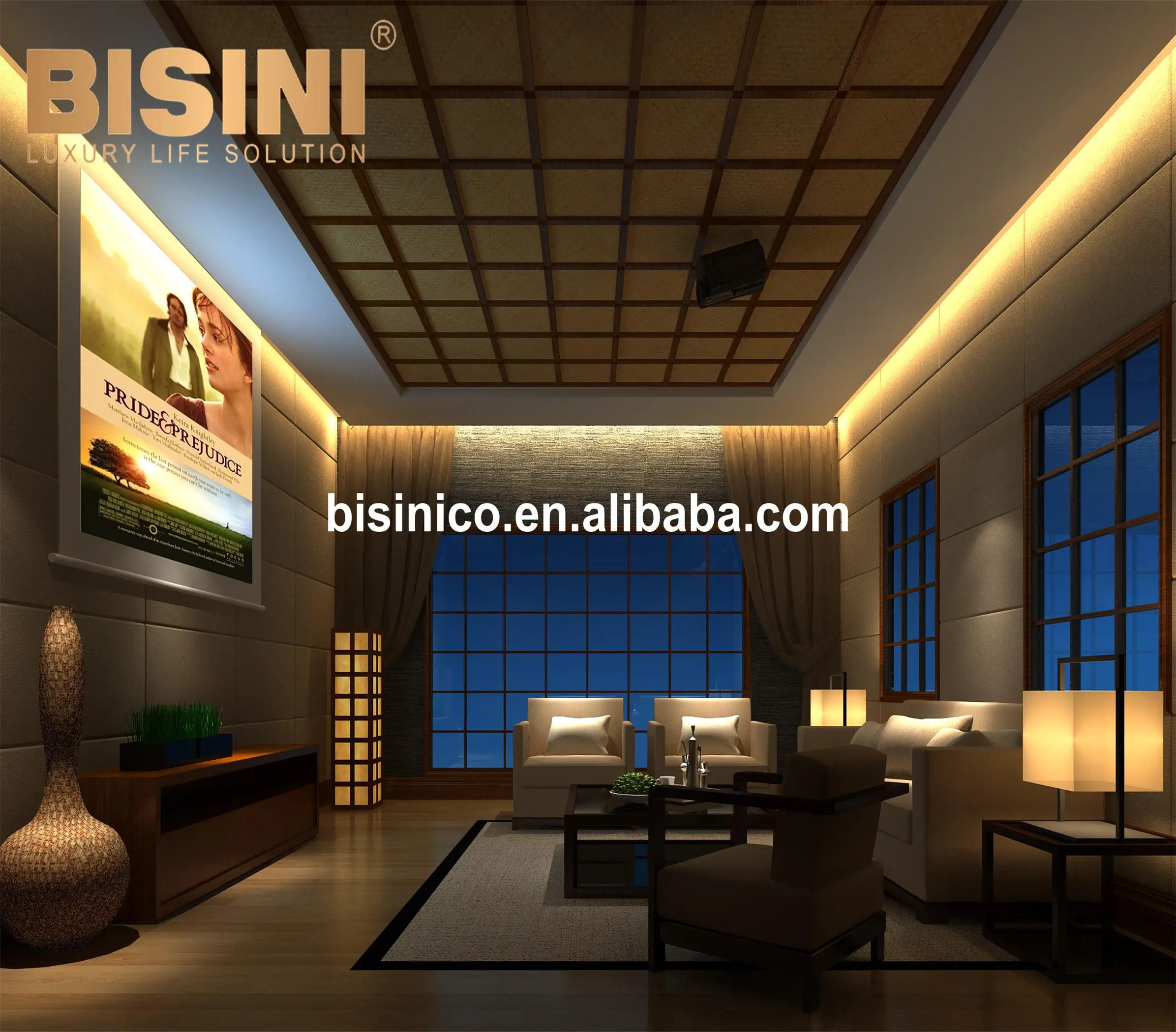 
 Анимационный сервис 3D для классической виллы с цифровым дизайном высокого разрешения для гостиной  