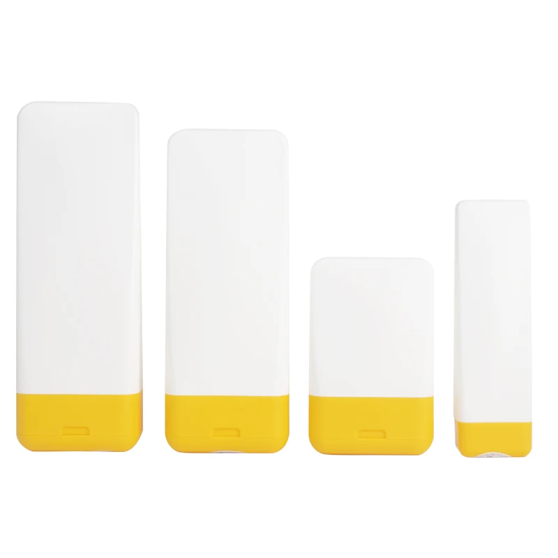 HDPE Custom Skin Care Kit Packaging Recycled Rectangle Flat Plastic 300ml Shampoo Bottles Cosmetics Bottles and Jars Set