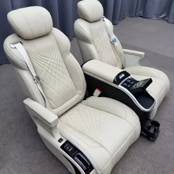 Luxury Aero Seat for Sprinter Van W447 Vito Viano Hiace Alphard Touch Screen PU Leather Conversion Van Seat Model Land Cruiser