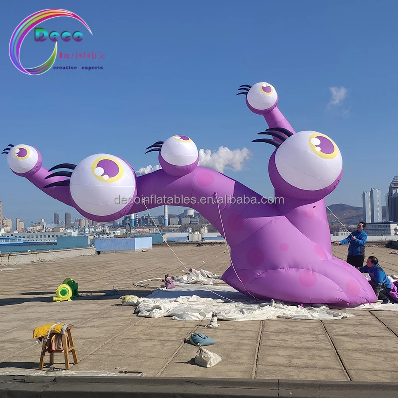 Inflatable Column With Eyes Led Lighting Eyeball Flower Inflatable Led Eye Tree