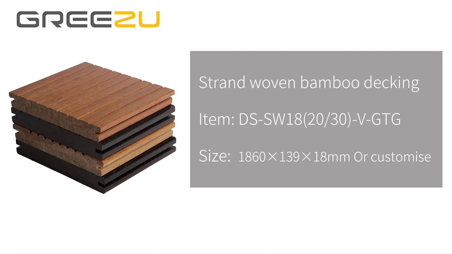 High Quality Outdoor Carbonized Bamboo Decking Brushed Strand Woven