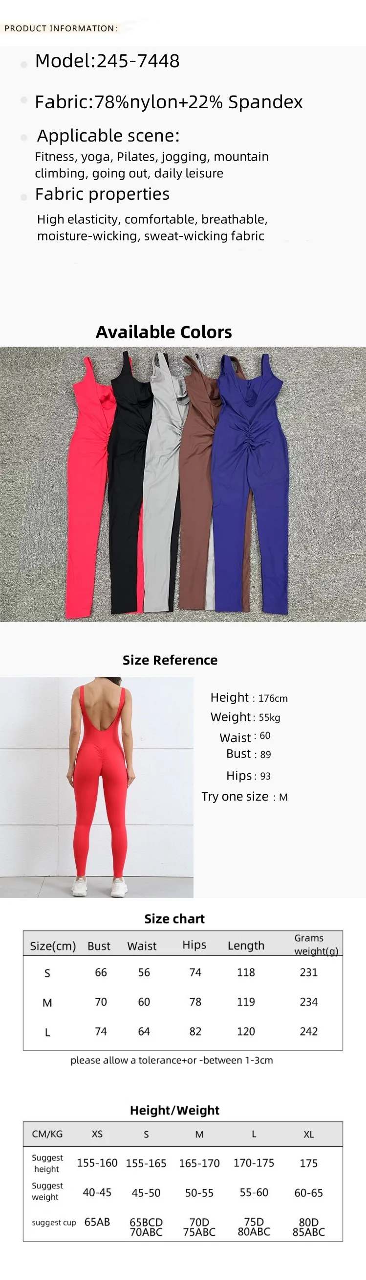 European and American Comfortable backless fashion Bodysuit yoga sets for woman One Piece Workout Jumpsuit Activewear manufacture