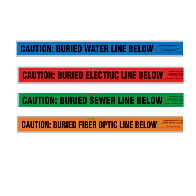 Underground Detectable Aluminium Foil Barrier Electric Cable Warning Tape Caution Type Product