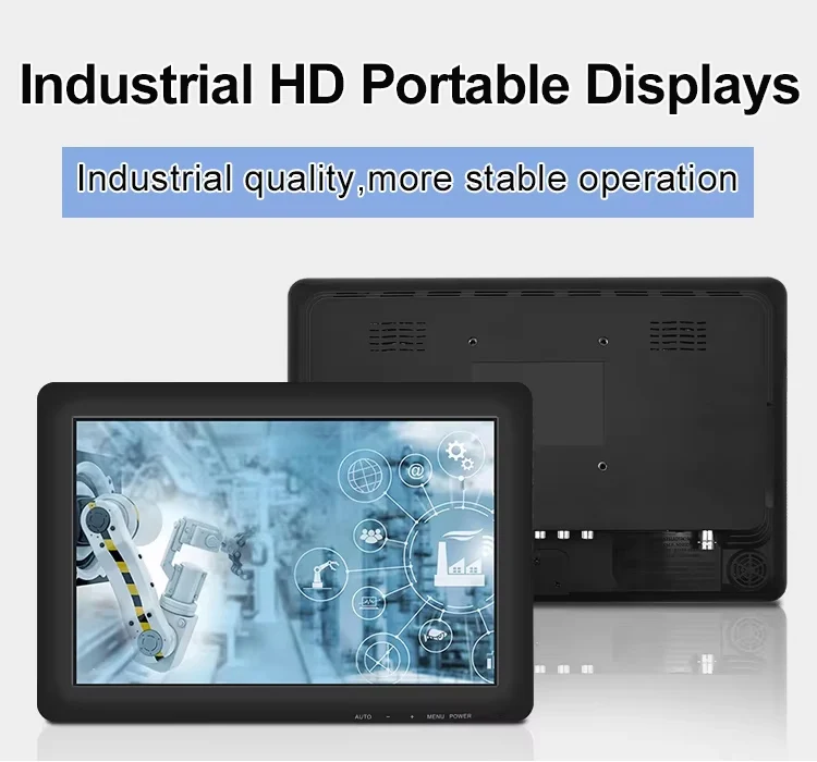 Bolinia 12.1 Inch Industrial Screen HD 1280*800 TFT LCD Display VGA AV BNC USB Remote Industrial OEM ODM Monitor