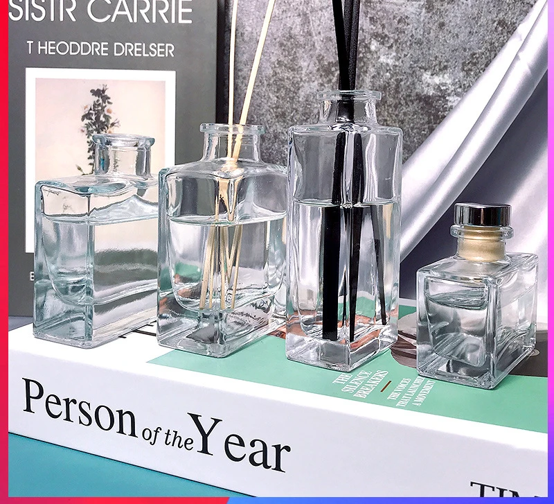 50ml 100ml Empty Tent Shape Glass Reed Diffuser Fragrance Bottle