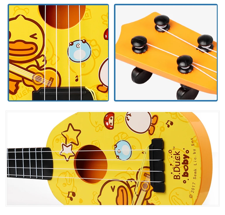 Healifty 2pcs Ukulele Small Guitar Cute Fruit Shape Musical Instrument for Kids Children Students Adults Beginners Educational Toys 