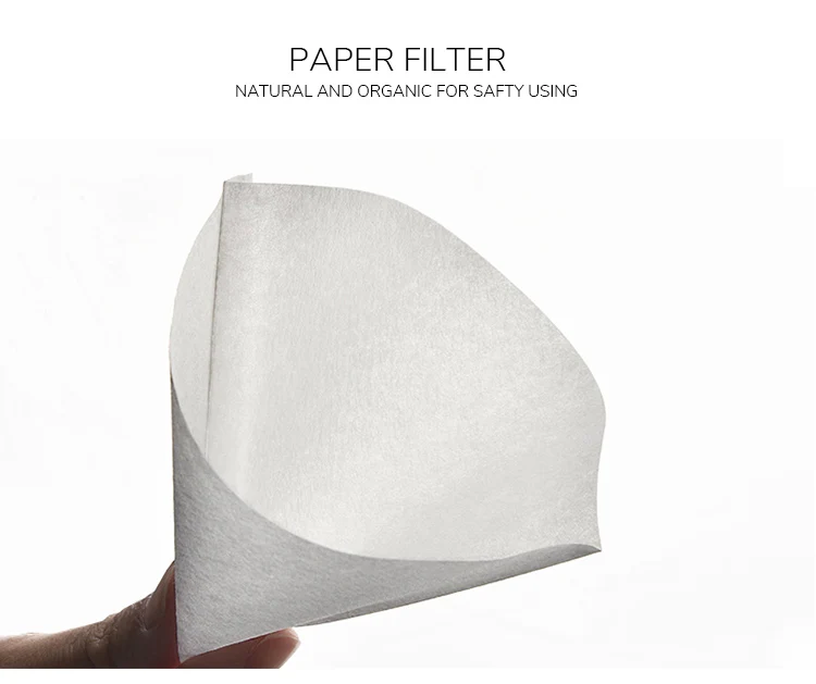 Portable Coffee Paper Filter Coffee Filter 12 Cup Small Size Dripper