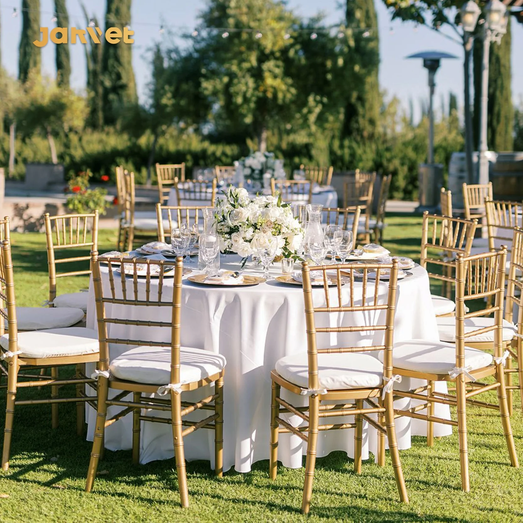 Wedding Venue Event Party Rental Stacking Wooden Chavari Chairs Gold