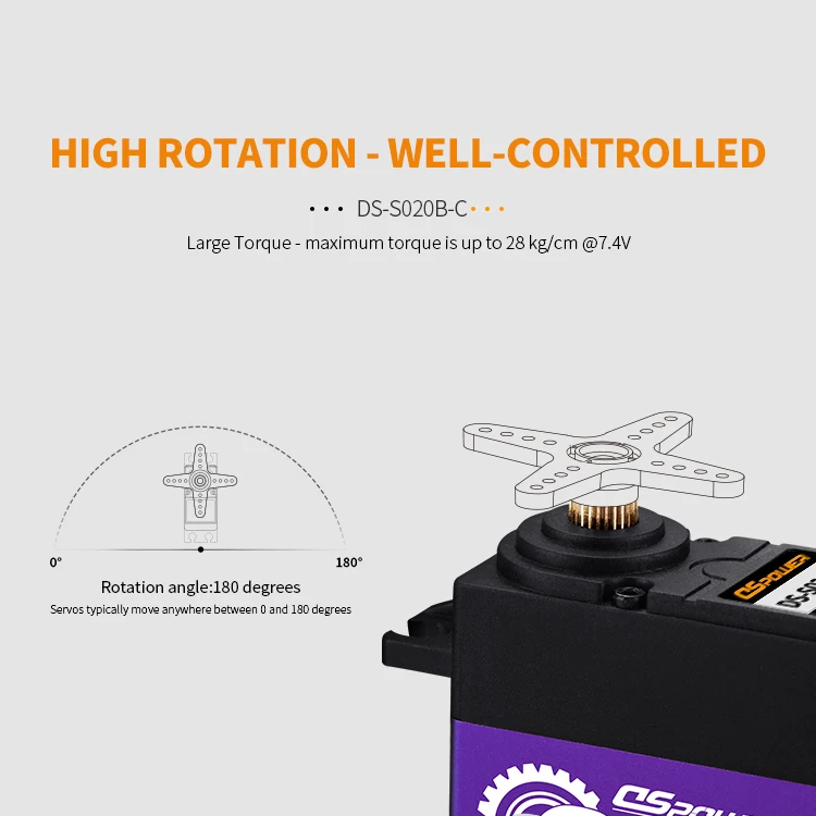 Цифровой сервопривод высокого напряжения с высоким крутящим моментом для радиоуправляемого автомобиля и совместимый с 1/8 1/10 Радиоуправляемый модельный автомобиль
