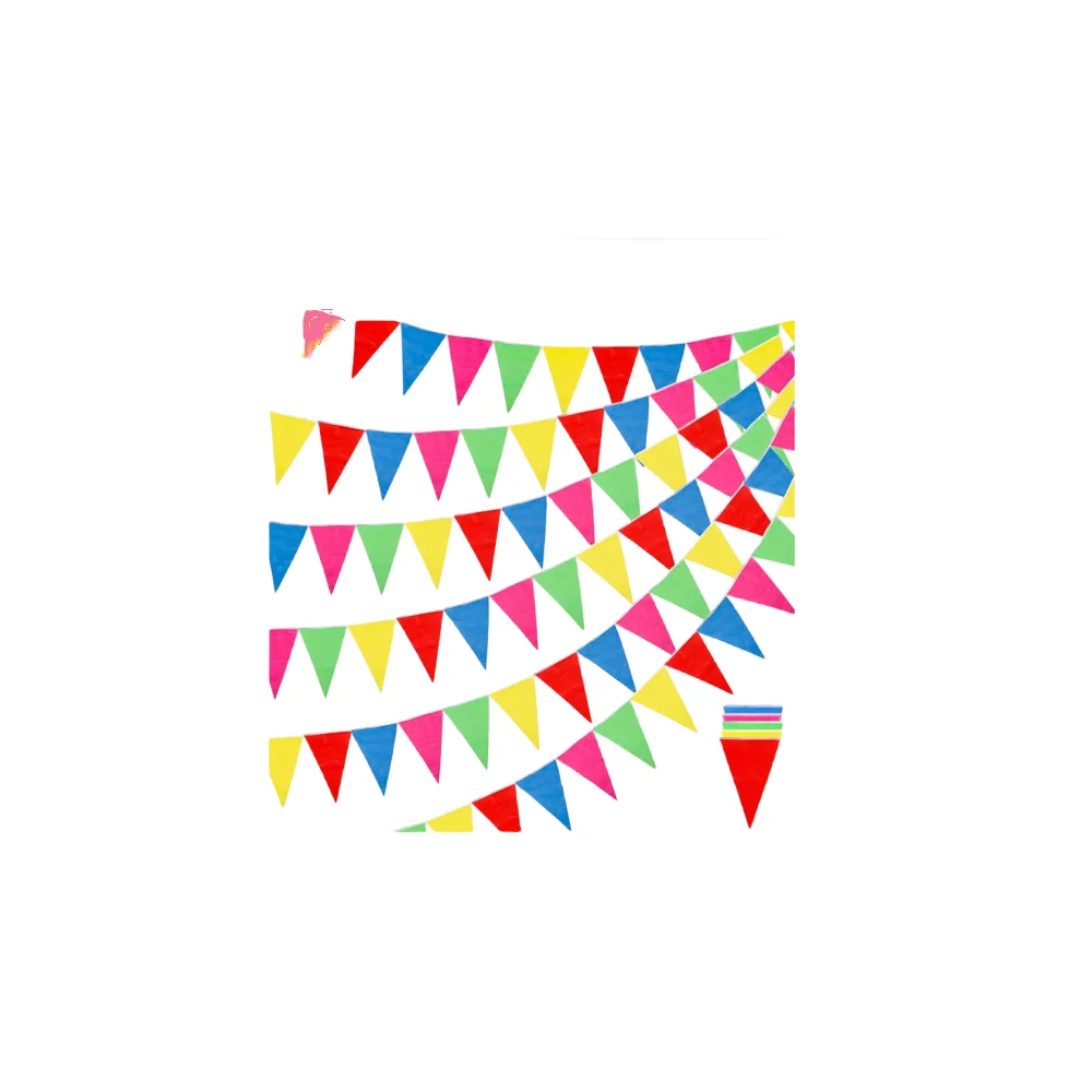 Colorful Advertising Triangle Bunting String Flags for Bulk Grand Opening Garland Carnival Theme Party Decoration Event