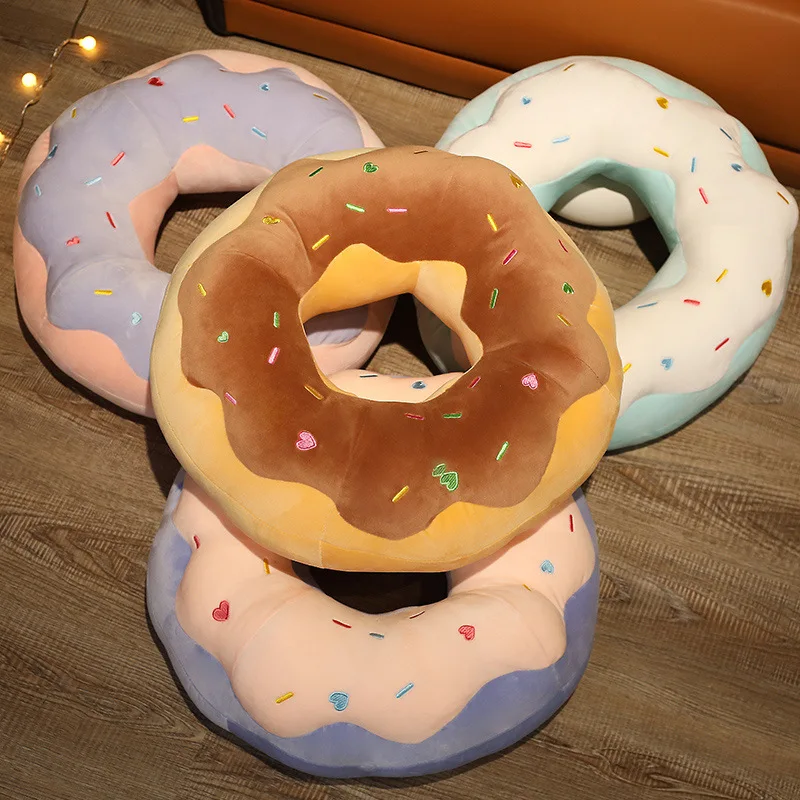 Big plush donut pillow best sale