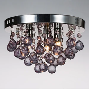 Metal Artistic Style Mini Modern Crystal Acrylic Droplets Flush Mount Rain Drop Pendant Ceiling Lamp