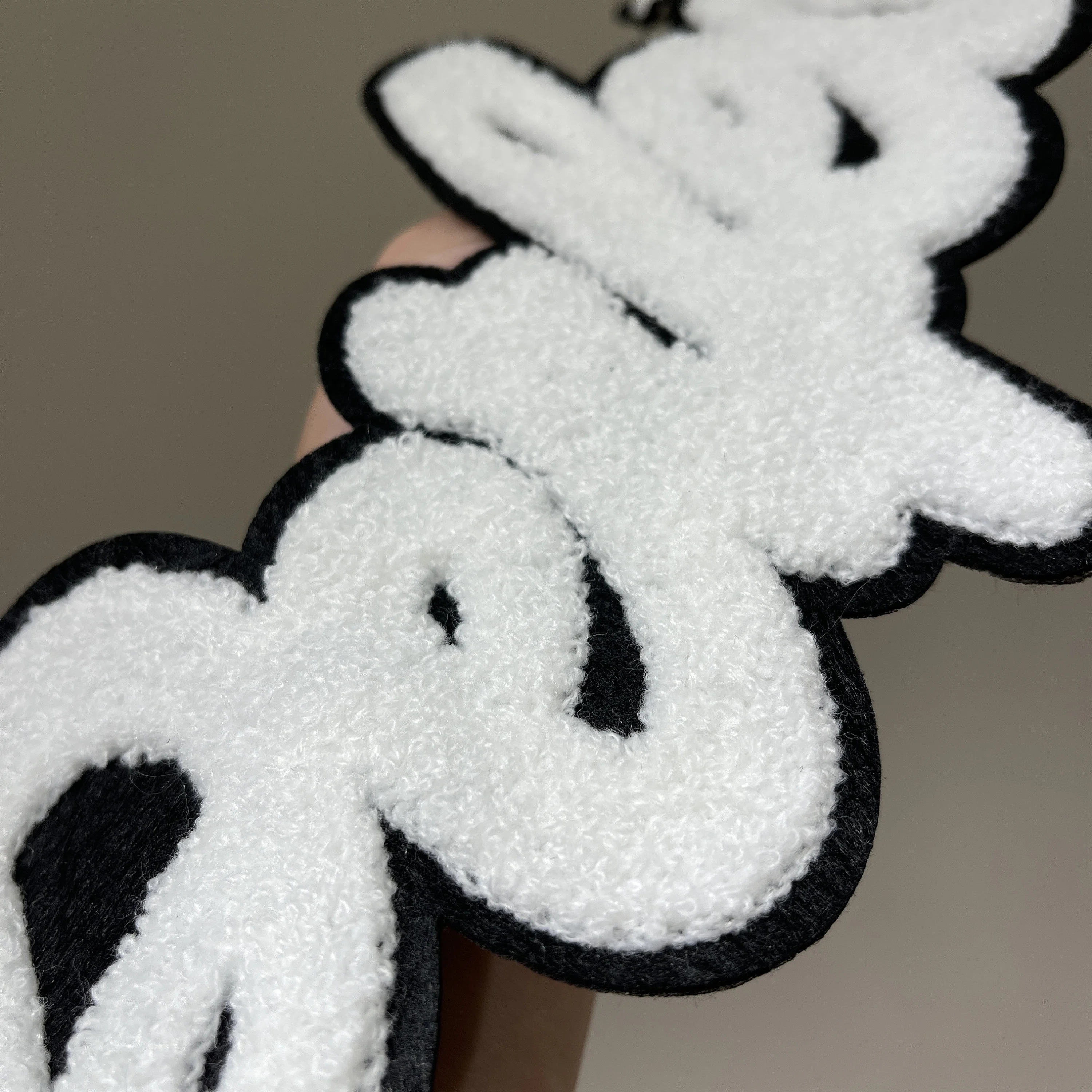 Custom Heat Transfer Chenille Embroidered Alphabet Patch Iron on Wholesale Chenille Patches Letters Greek