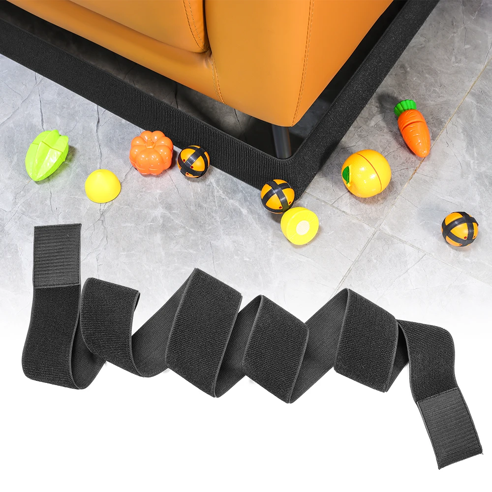Under Furniture Toy Blocker Bumper Strap Adjustable Hook and Loop Belt