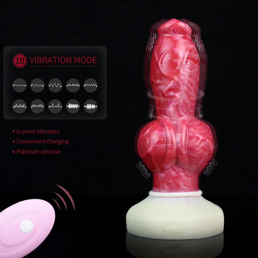 NNSX Vibrator Monster Dildo Huge Fantasy Dildo Thick, Silicone Dog Dildo  Knotted, Animal Dildo Wolf Dildo Sex Toys for Women Men