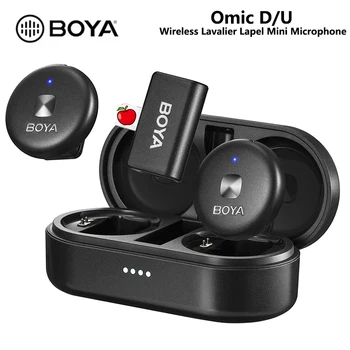 BOYA Microphone D/U Wireless Lapel Mini Microphone Condenser Microphone Suitable for  Phones Android Smartphones Live Streaming detail image