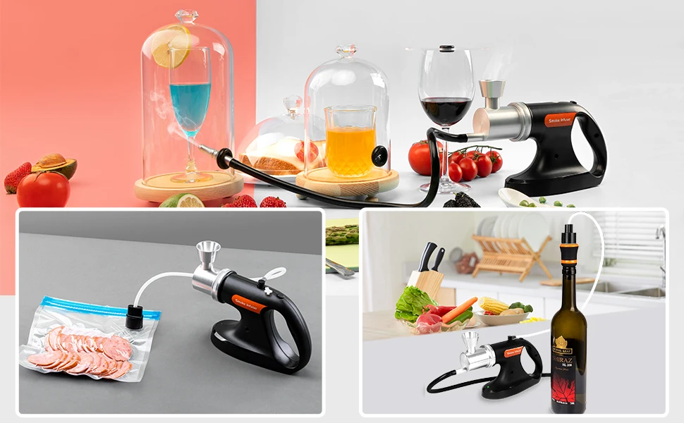 Portable Stylish Food Smoke Infuser with Varied Aroma