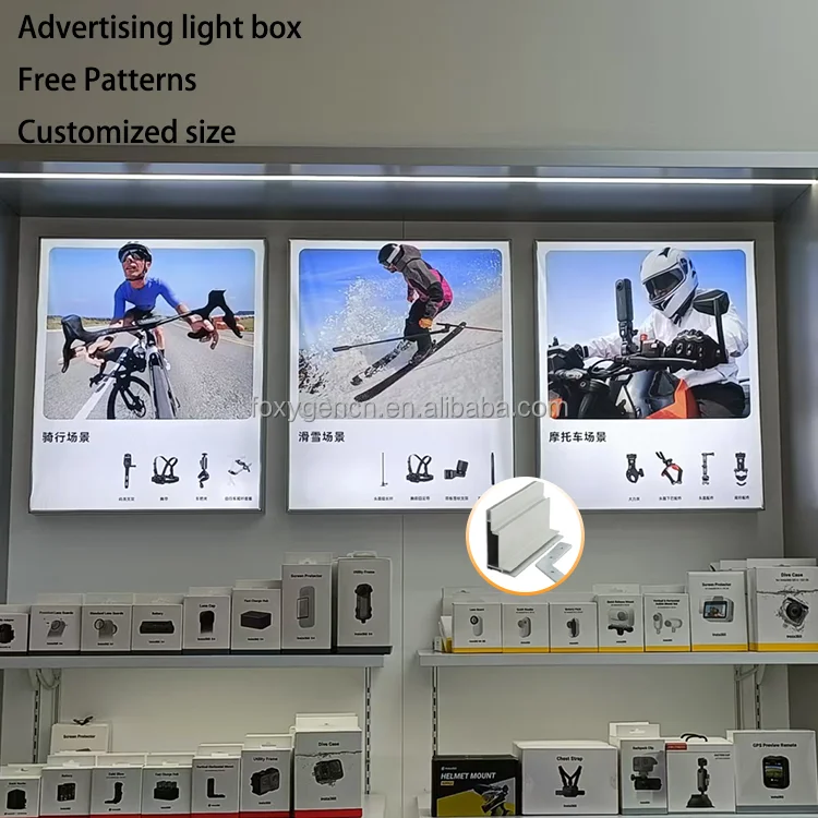 Single Sided Seg Frame Fabric Light Box Aluminum Profile Advertising Light Boxes for Shopping Mall factory