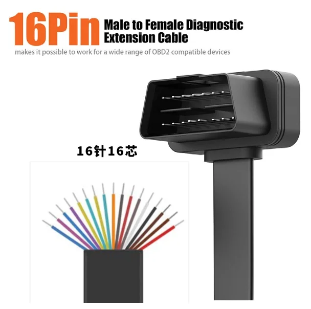 product universal obd2 dual mode cable stable high speed transfer code reader for vehicle diagnostics type c  16pin-2