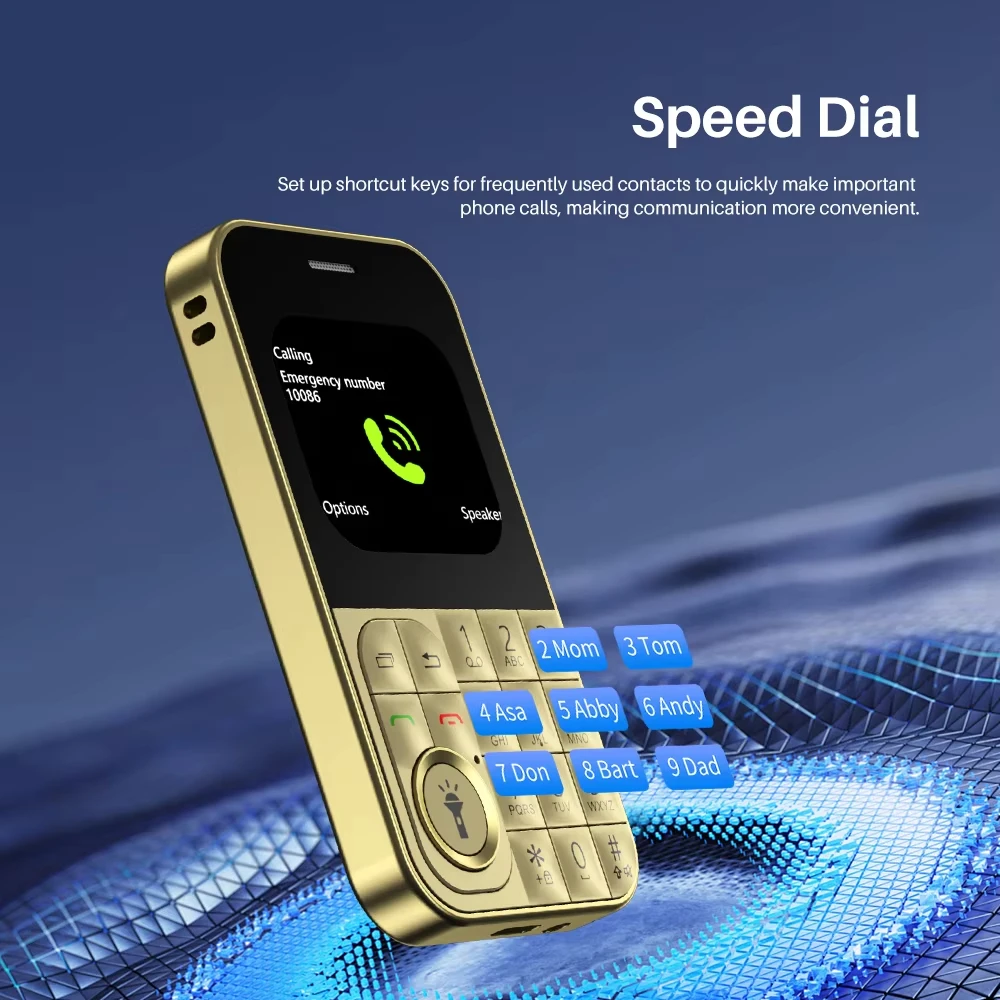 V9 Mini Mobile Phone Dual SIM Card Big 2.01" Screen Magic Voice FM Radio Blacklist Small GSM Cellphone Flashlight Feature Phone