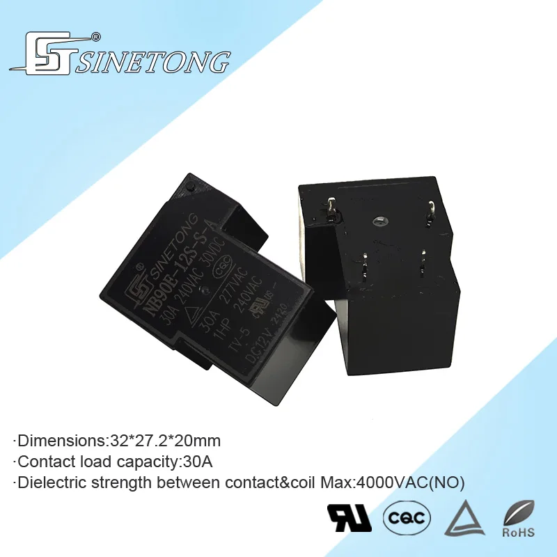 Relais De Puissance 220VDC NT90TPNAE220CB - Lot De 2 Pièces, 4 Pins 40A 240VAC, Neufs