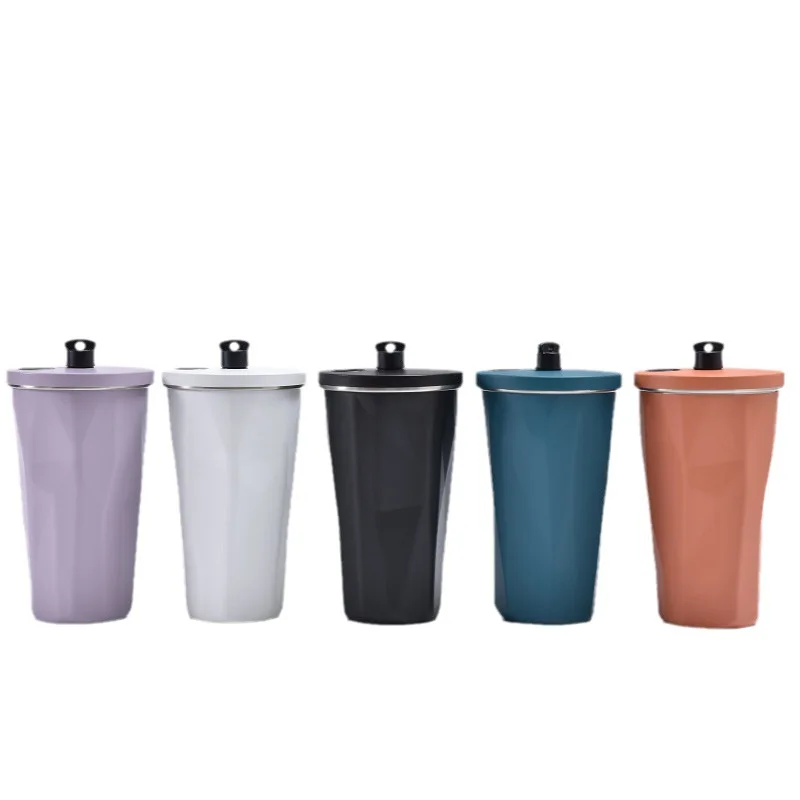 In Stock Custom Logo Coffee Mug 20 oz Stainless Steel Reusable Vacuum Tumbler Cups With Straw