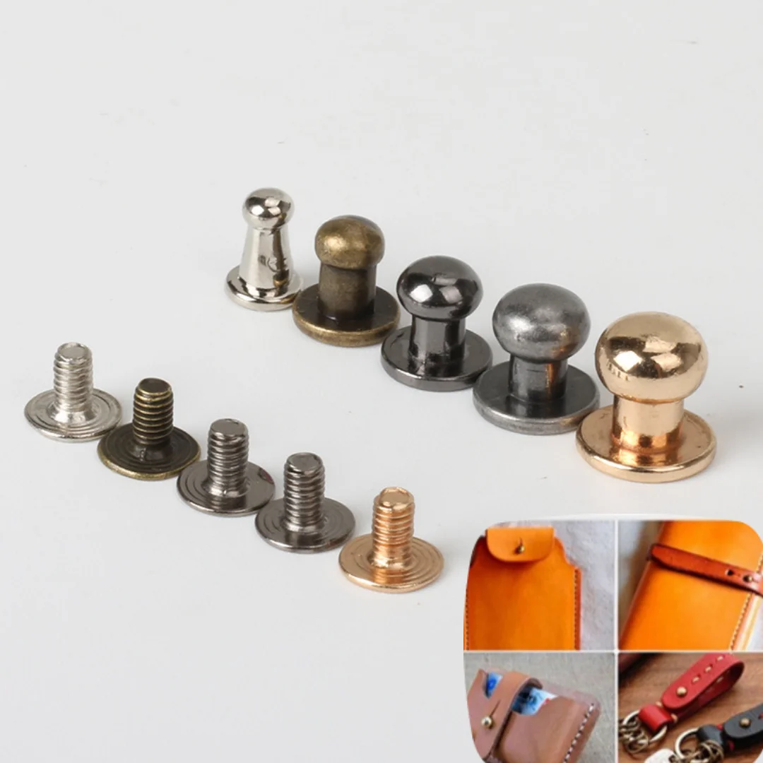 Оптовая продажа Лидер продаж декоративные заклепки для изделий из кожи металлические с круглой головкой
